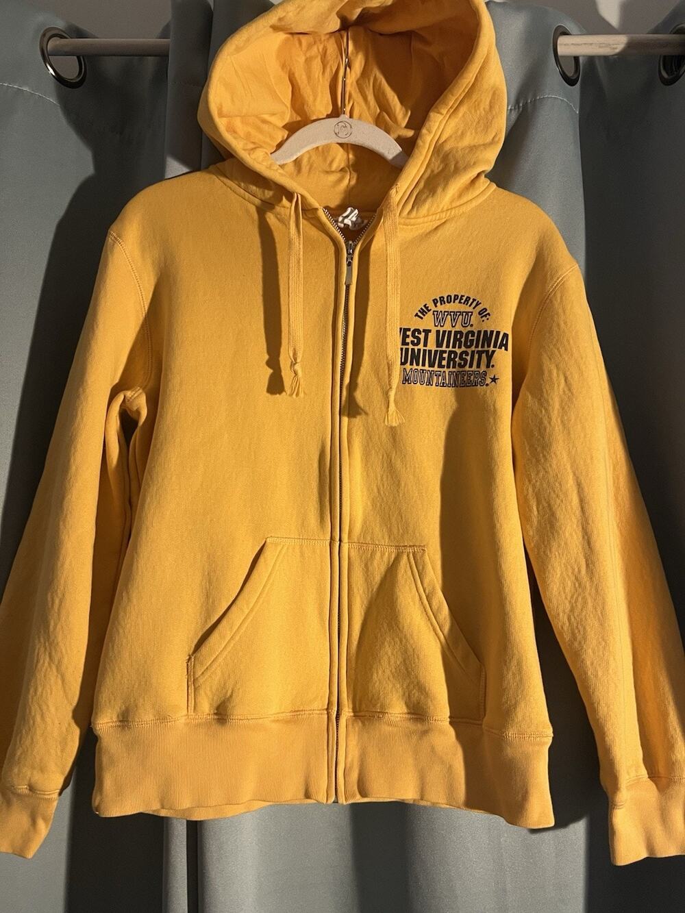 West Virginia Mountaineers Hoodie Sweatshirt Jacket NCAA Full-Zip L